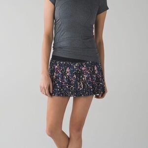 Lululemon Pleat To Street Skirt ll In Floral Backdrop Black Multi
